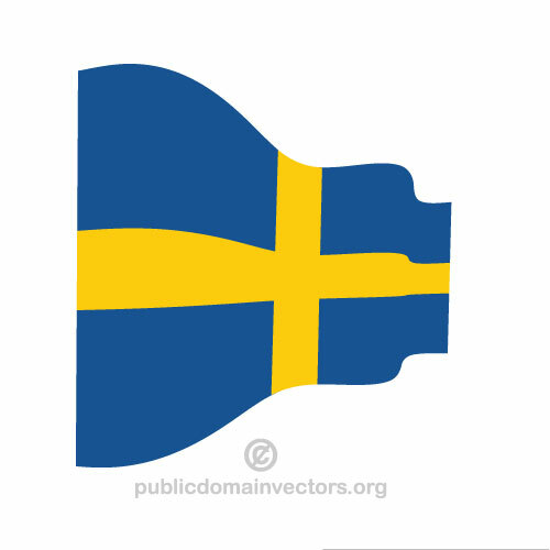 波浪国旗的瑞典