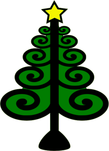 Vector image of Christmas tree