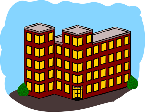 Vector graphics of an apartment building