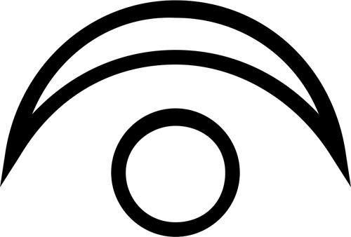 סמל עתיק המקודש של השמש והירח