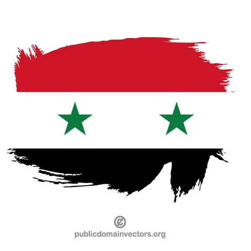 Gemalte Flagge Syrien