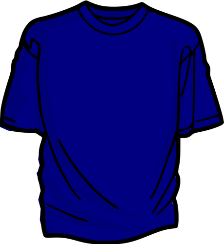 輪郭を描かれた青いシャツ