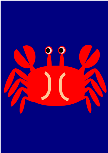 Crab sign vector clip art