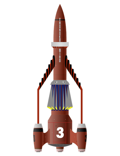 लाल रॉकेट वेक्टर छवि