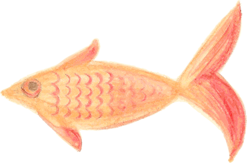 Pomarańczowy ryba szkic