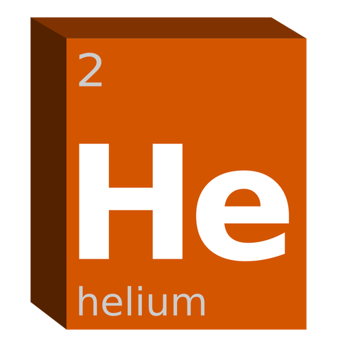 Helium chemisches Symbol