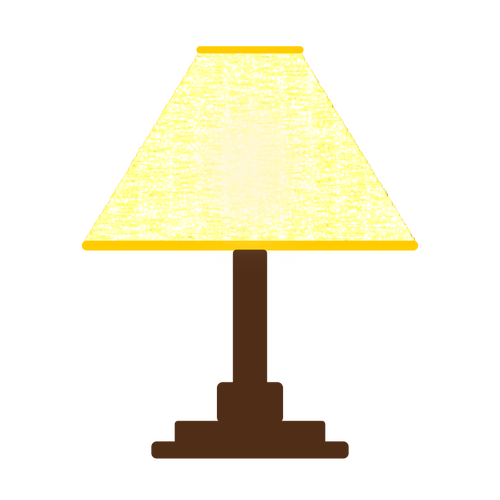 Yellow lamp shade