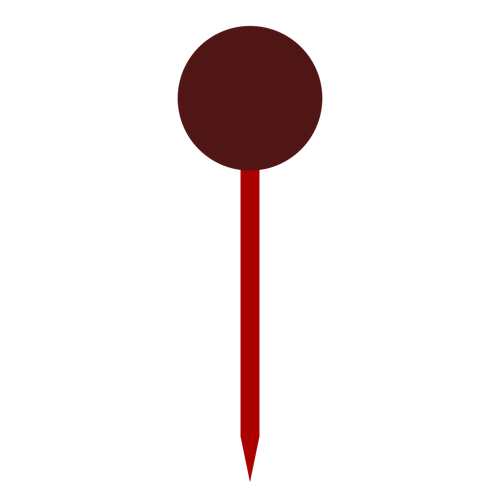 Rött papper pin