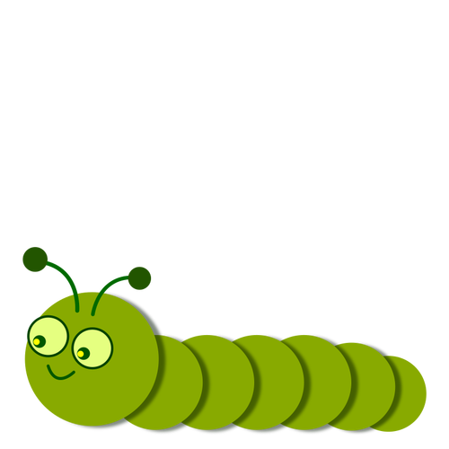 Leende grön larv