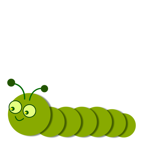 Smilende grønne caterpillar