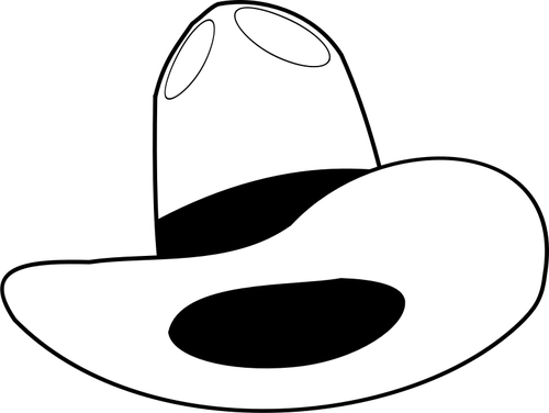 Cowboy hat lineart vector image