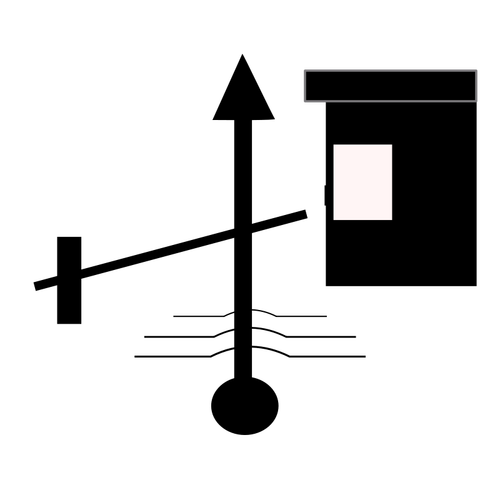 بوابة رسومية أمام علامة متجه TSD