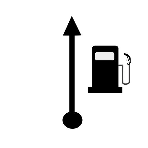 Pompa de benzină pe dreapta TSD vector sign