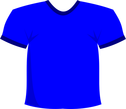 Blå T-shirt vektor ClipArt