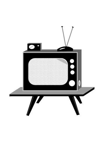 Vintage TV set vector illustration