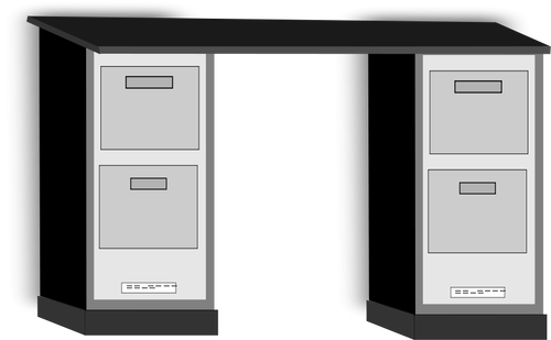 办公室办公桌矢量图像