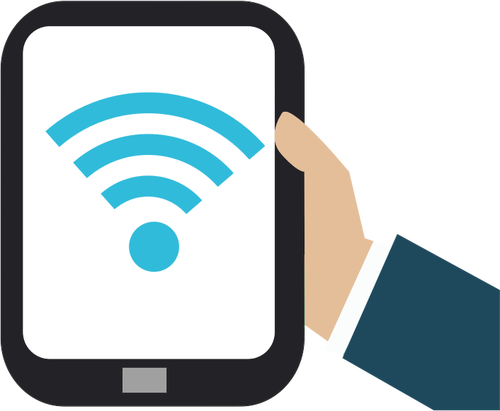 كمبيوتر لوحي مع شبكة Wi-fi