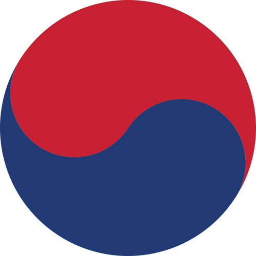 الكورية Taeguk رمز ناقلات القصاصة الفنية