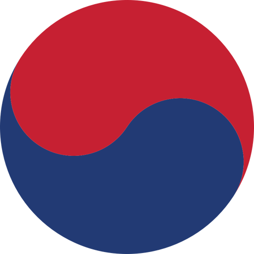 Koreanska Taeguk symbol vektor ClipArt