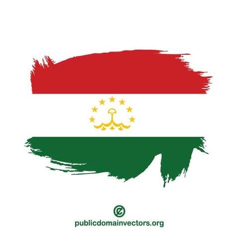 Pintada bandera de Tayikistán