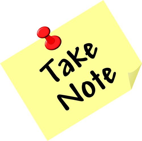 Take Note Public Domain Vectors