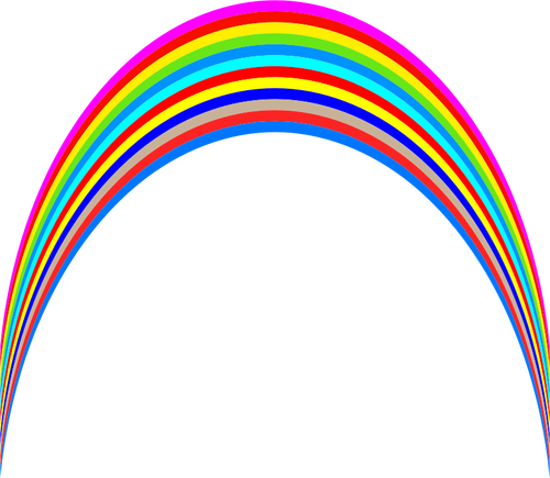 Vector illustraties van gebogen regenboog