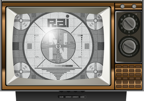 Old television set vector image