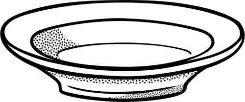 Deep plate line art vector drawing