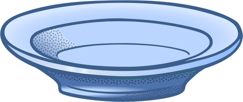 Gráficos del vector azul plato hondo línea arte