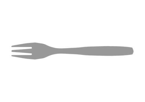 叉子剪影