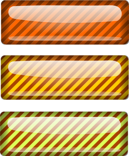 Tre strippet fargede rektanglene vektor illustrasjon