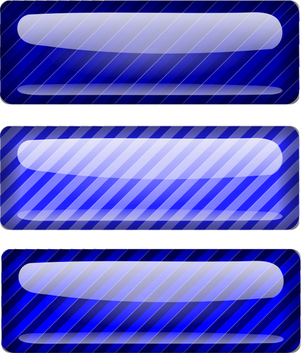 Three stripped dark blue rectangles vector clip art