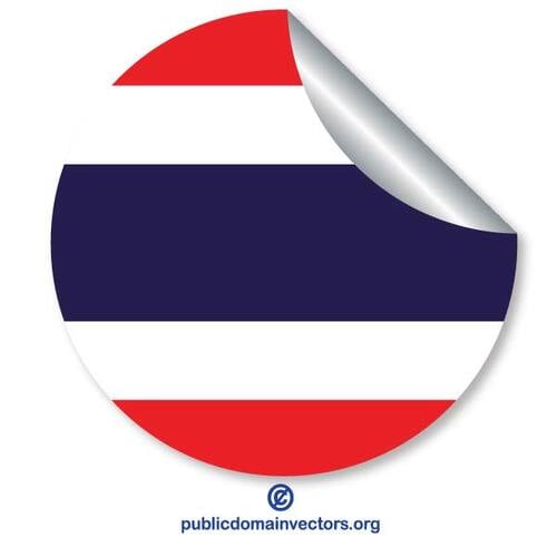 태국 국기 스티커