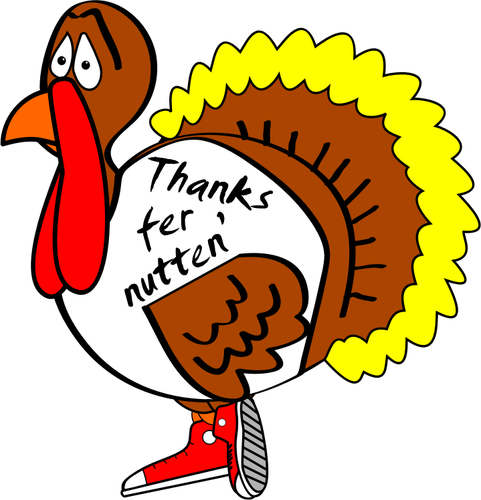 Thanks fer nutten poster vector drawing