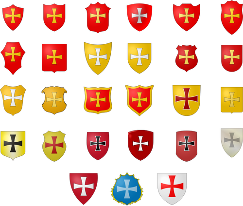 Heraldische wapen selectie vectorafbeeldingen