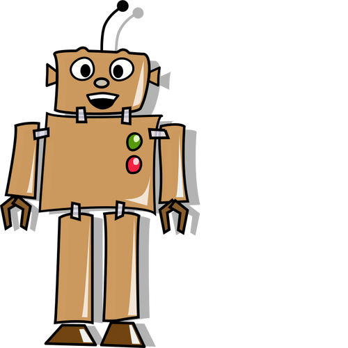 Gambar Kartun Robot Domain Publik Vektor Lucu