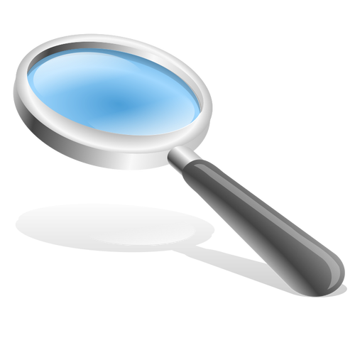 Black magnifying glass vector image