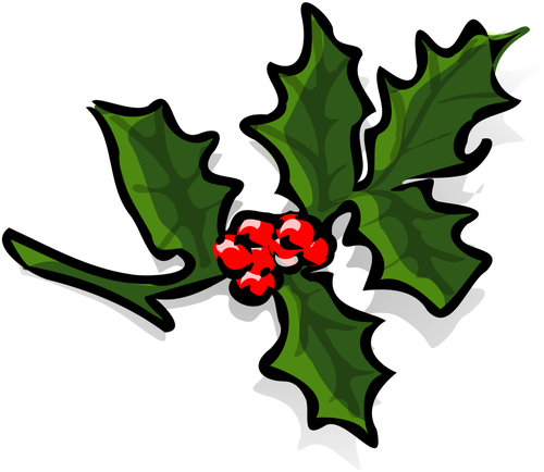 Holly branch vector art