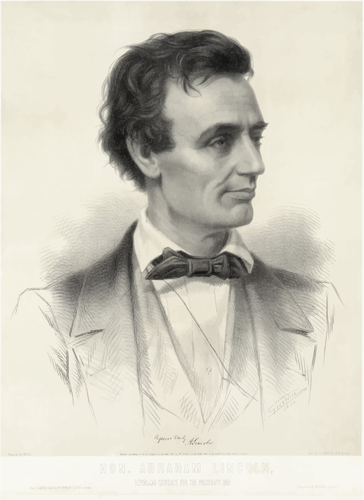 Candidat à la présidentielle Abraham Lincoln 1860