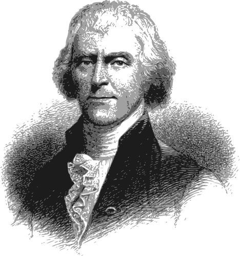 Томас Джефферсон портрет векторные иллюстрации