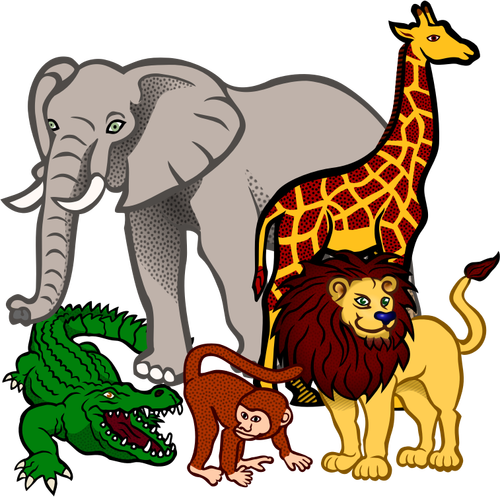 African animals vector illustration