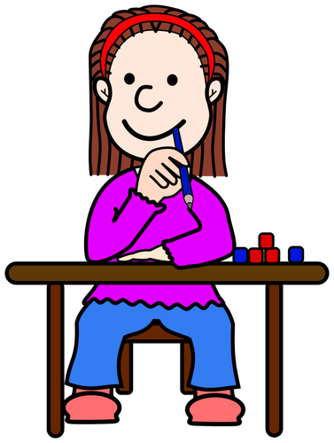 Female student in school