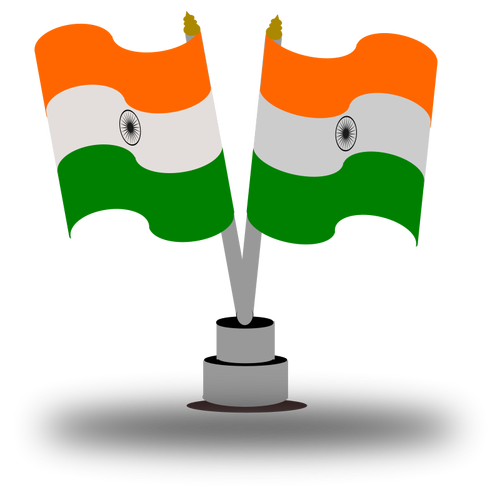 Grafika wektorowa flagi Indii
