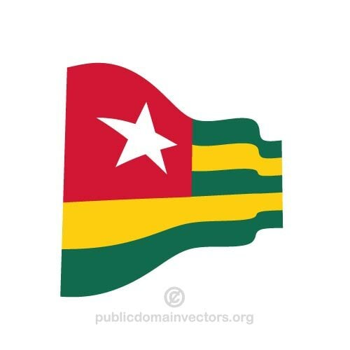 토고의 물결 모양의 국기