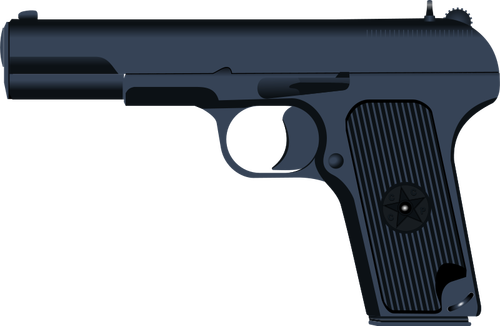 Tokarev TT-33 pistol vektortegning