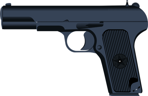 Tokarev TT-33 pistol vector drawing