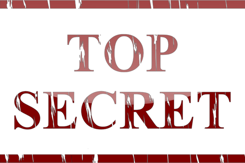 Top Secret sticker vector illustration