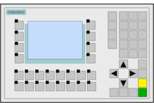 Vector afbeelding van aanrakingspaneel met toetsenbord