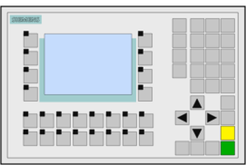 Vector image of touch panel with keyboard