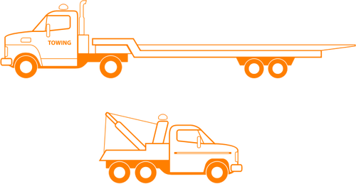 Tractari auto Camioane de desen vector